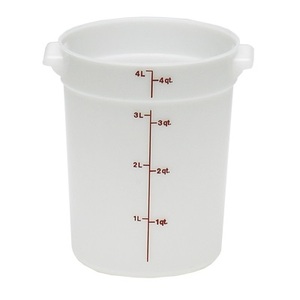 4 QUART POLY ROUND CONTAINER   12EA/CS